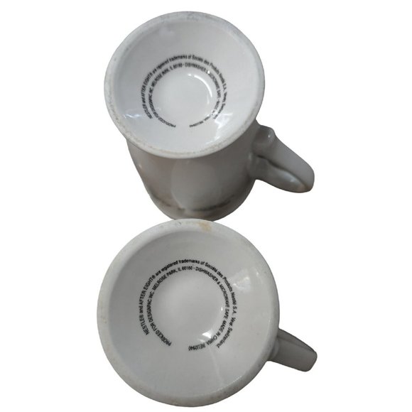 2 Nestle After Eight Coffee Teacup Mug Pedestal Bottom - Picture 6 of 6